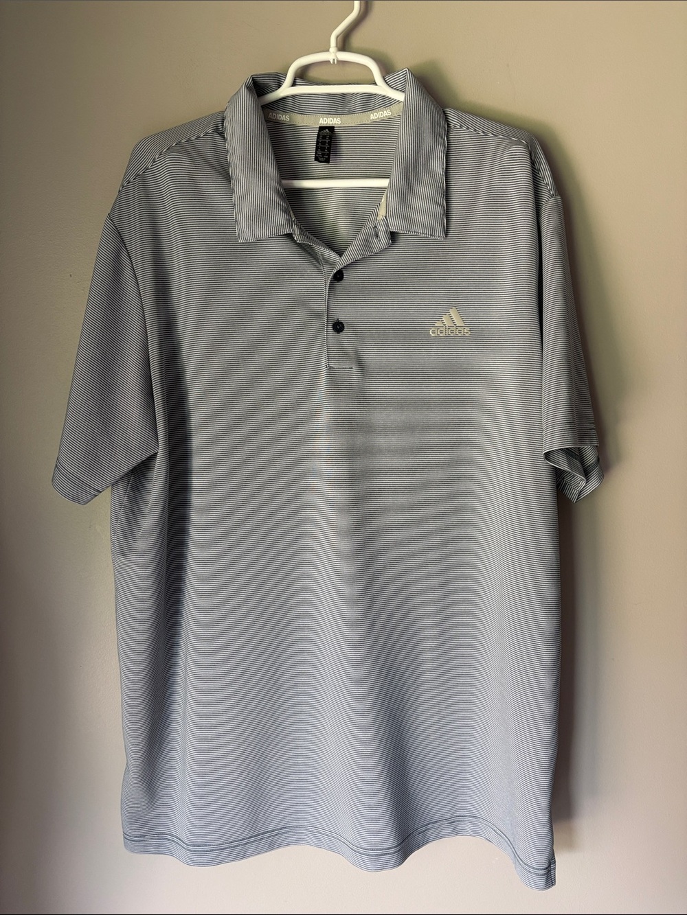 Adidas Golf Men’s Blue/Grey Striped Polo